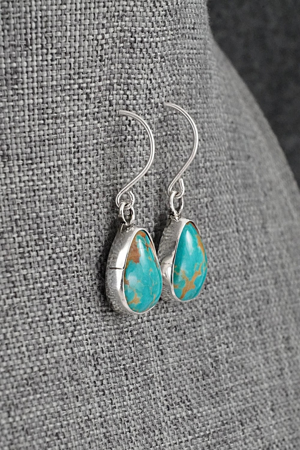 Turquoise & Sterling Silver Earrings - Rosemary Saunders