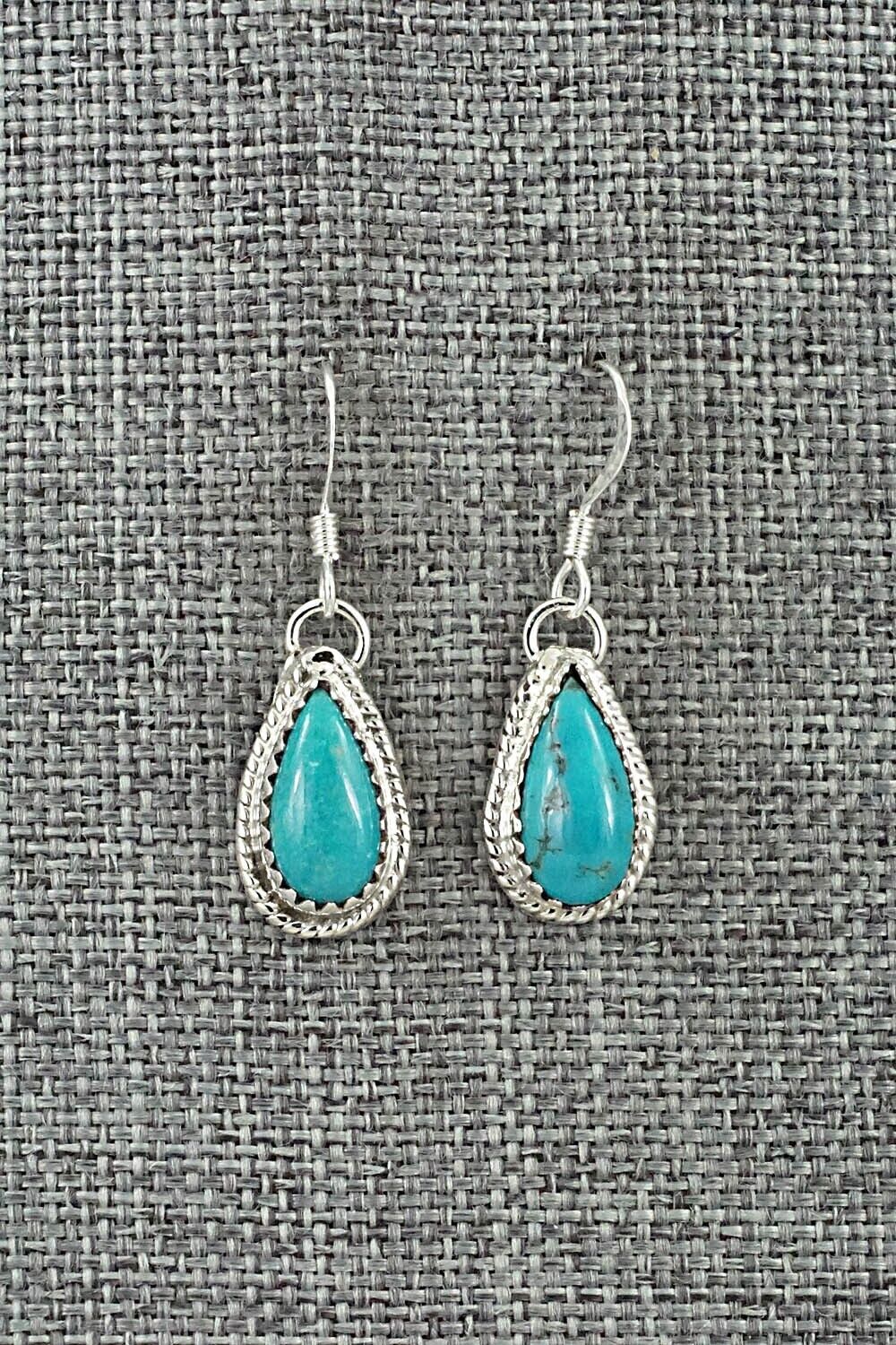 Turquoise & Sterling Silver Earrings - Angeline Platero
