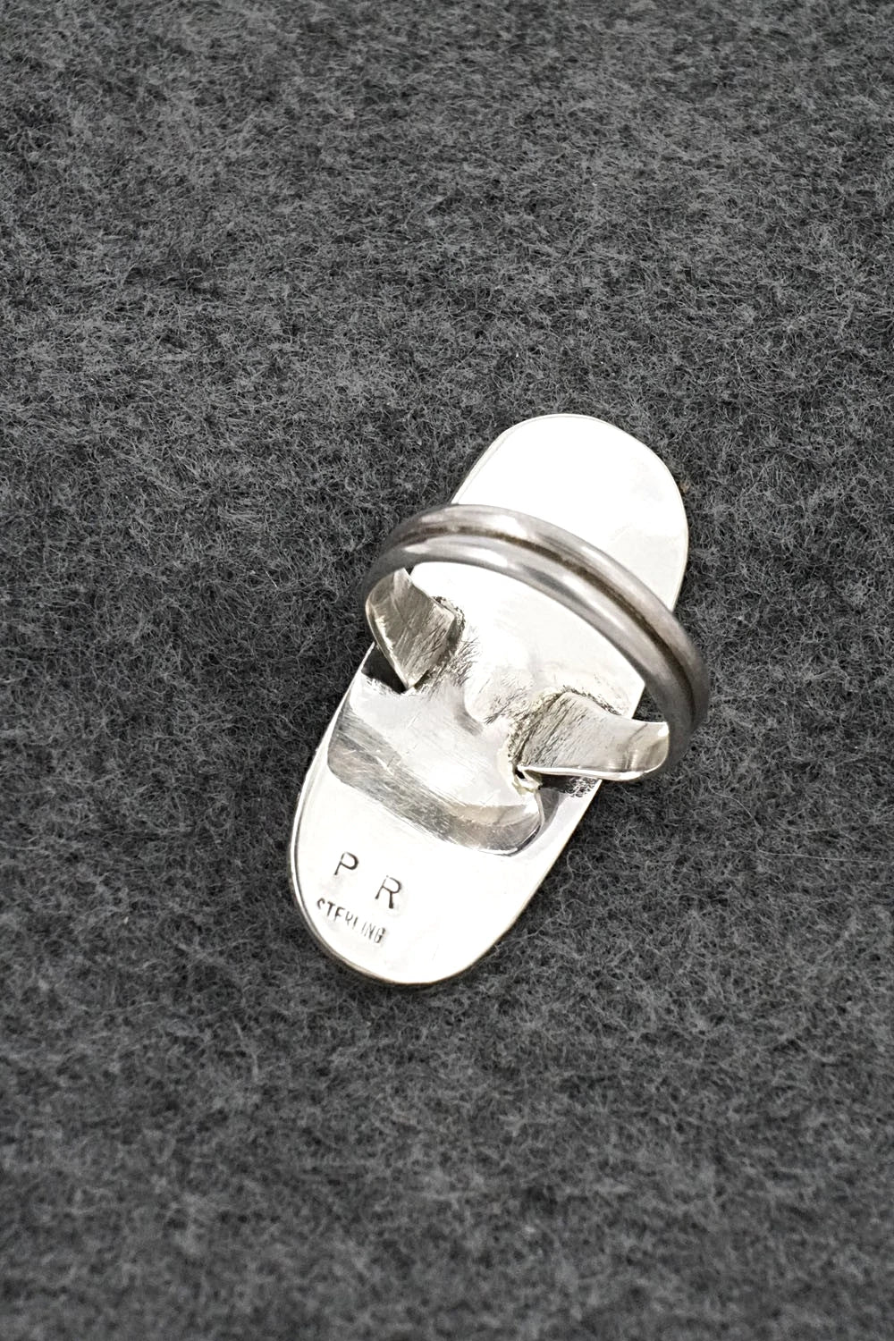 Coral & Sterling Silver Ring - Priscilla Reeder - Size 7