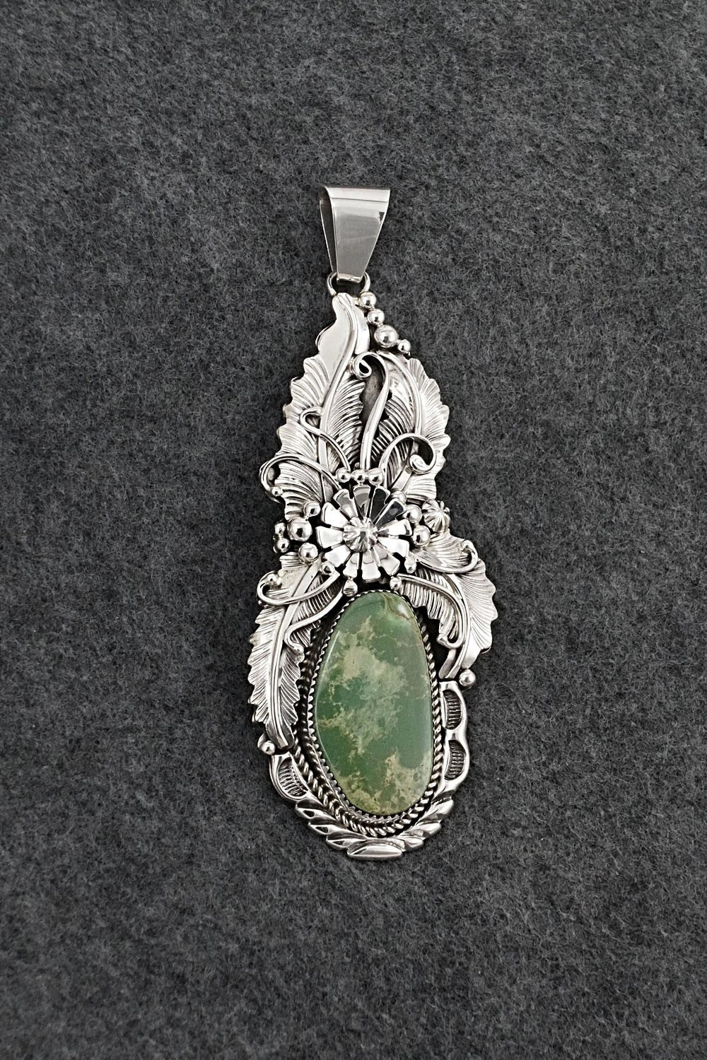 Turquoise & Sterling Silver Pendant - Albert Smith