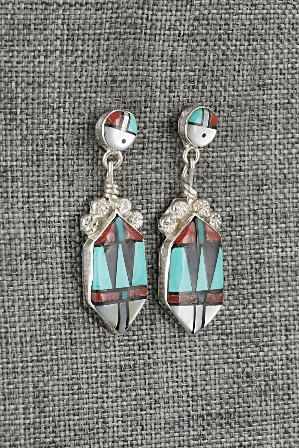 Multi-Stone Inlay & Sterling Silver Earrings - Ola Eriacho
