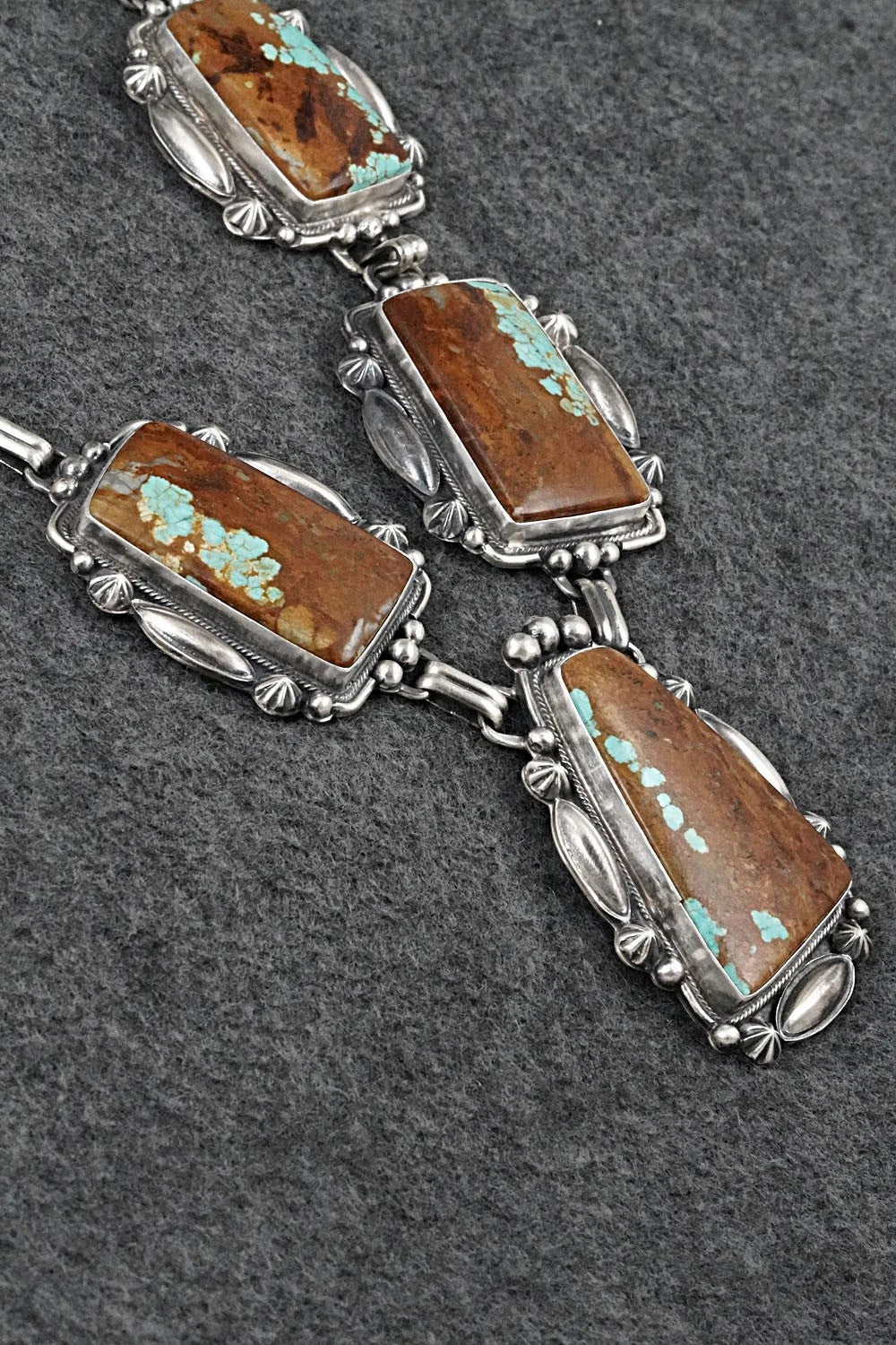 Turquoise & Sterling Silver Necklace and Earrings Set - Bob Becenti