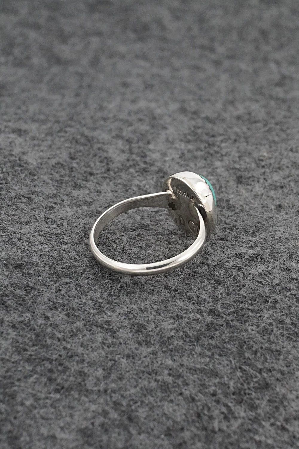 Turquoise & Sterling Silver Ring - Darius Arviso - Size 7.5