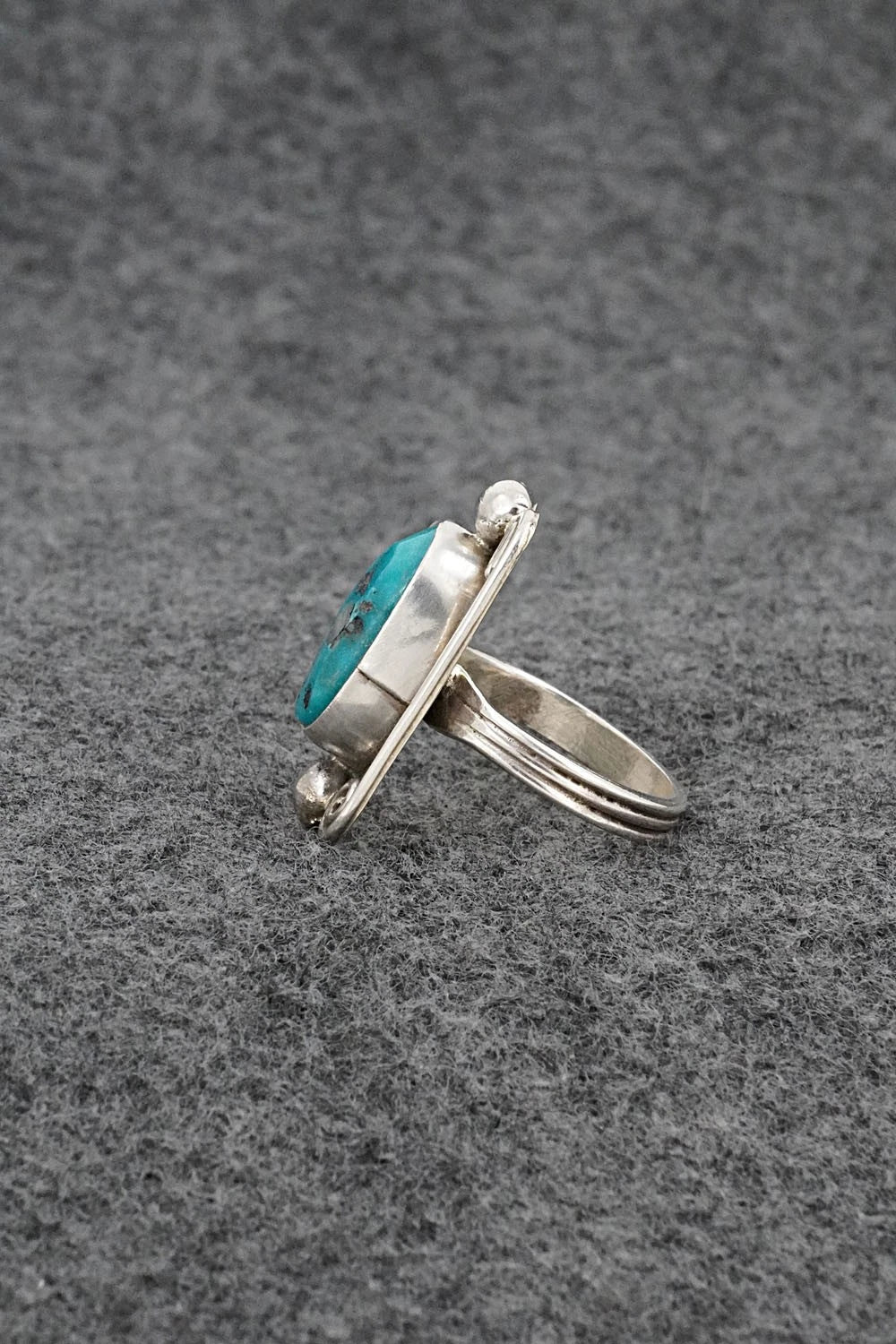 Turquoise & Sterling Silver Ring - Priscilla Reeder - Size 8