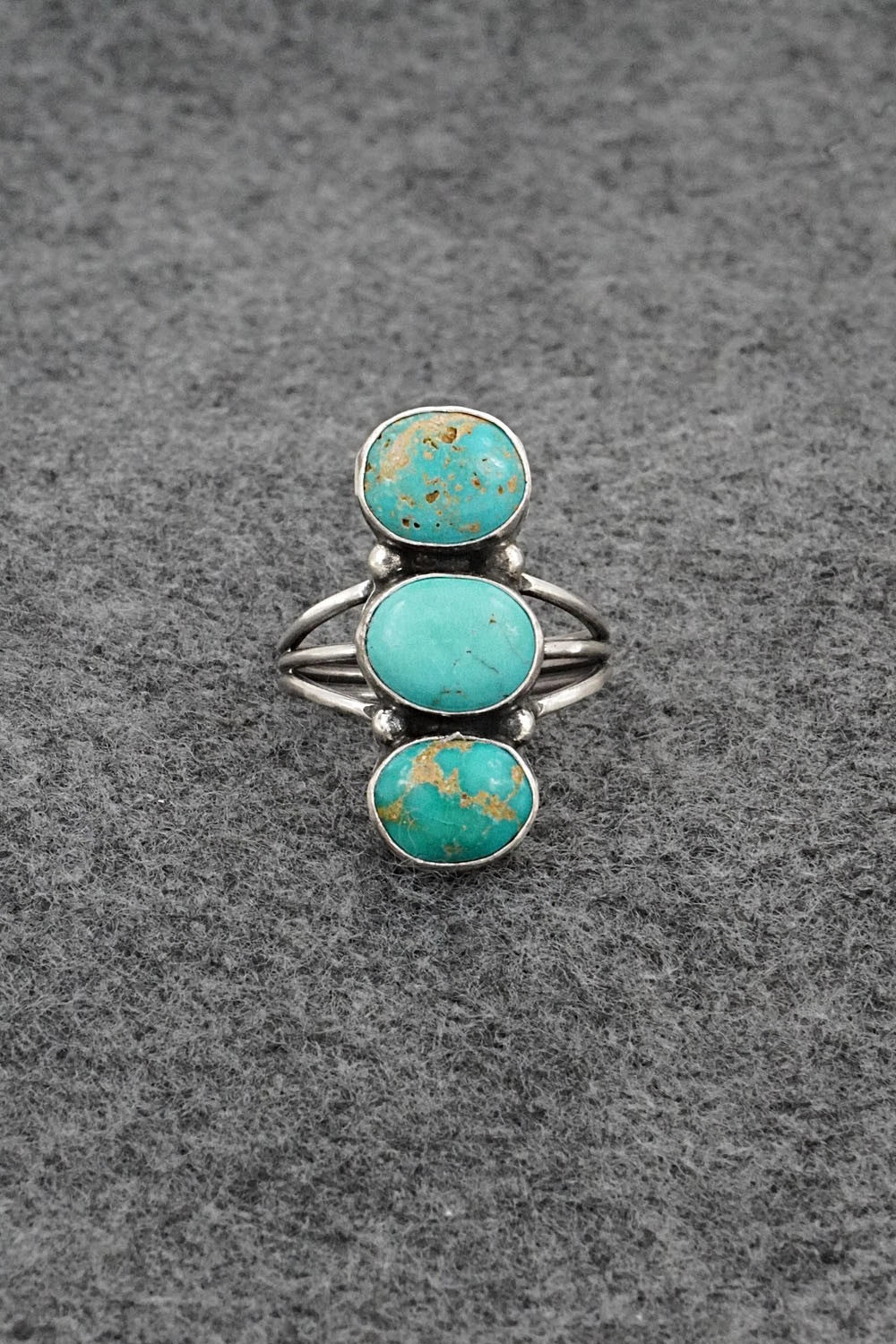 Turquoise & Sterling Silver Ring - Verley Betone - Size 10