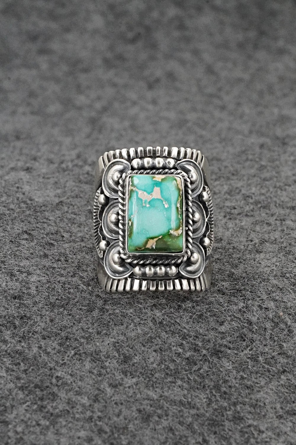 Turquoise & Sterling Silver Ring - Derrick Gordon - Size 9