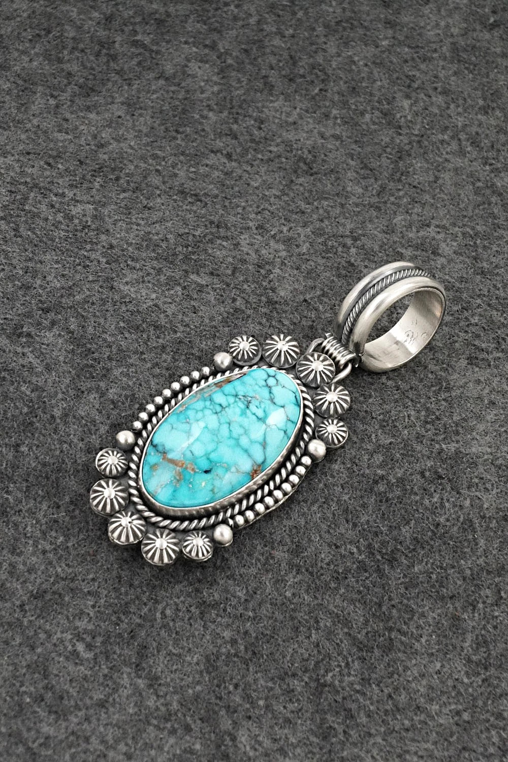 Turquoise & Sterling Silver Pendant - Michael Calladitto