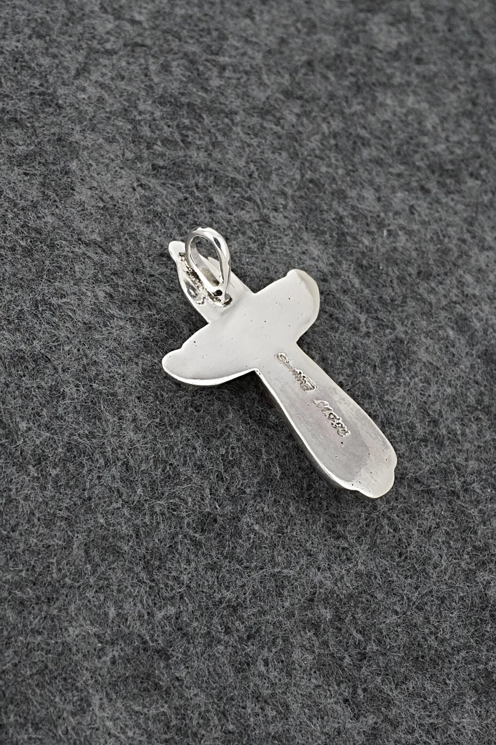 Coral & Sterling Silver Pendant - Murray Hannaweeka