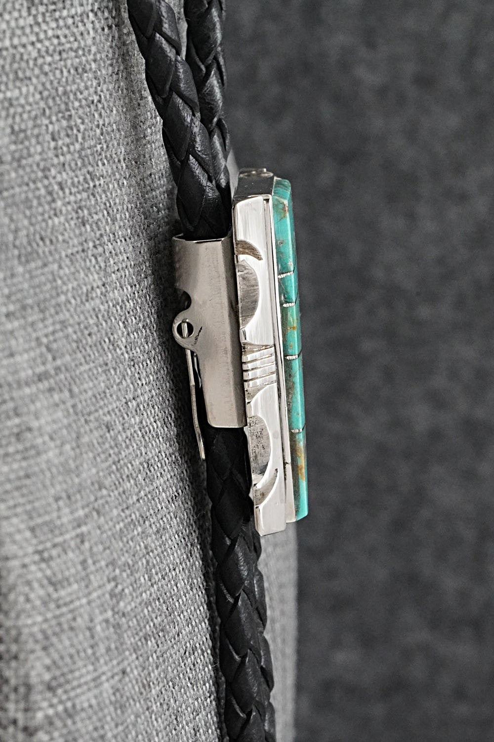 Turquoise & Sterling Silver Bolo Tie - Steve Francisco