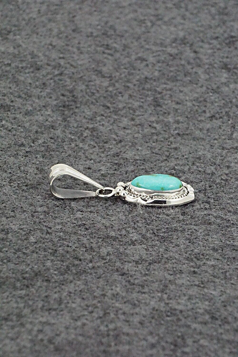 Turquoise & Sterling Silver Pendant - Samuel Yellowhair