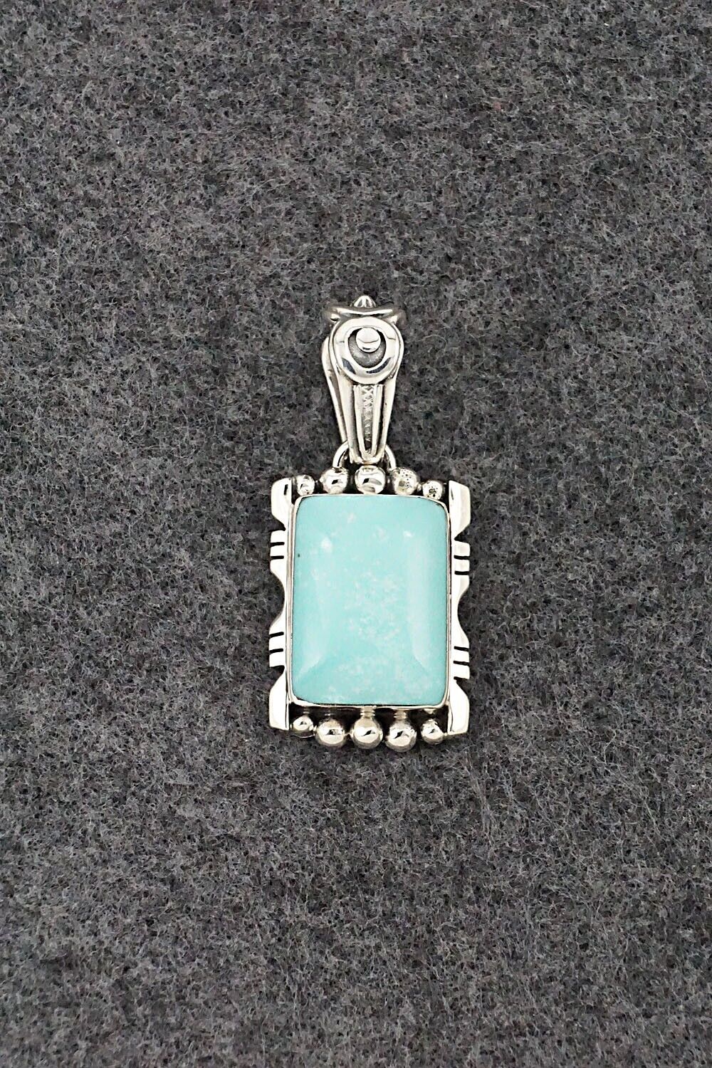 Turquoise & Sterling Silver Pendant - Phyllis Smith