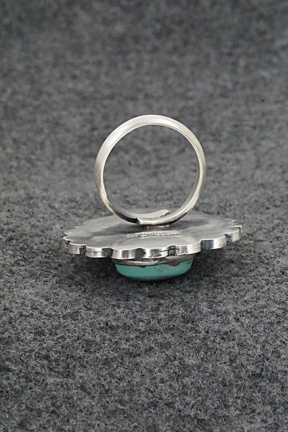 Turquoise & Sterling Silver Ring - Mark Yazzie - Size 9 Adj.