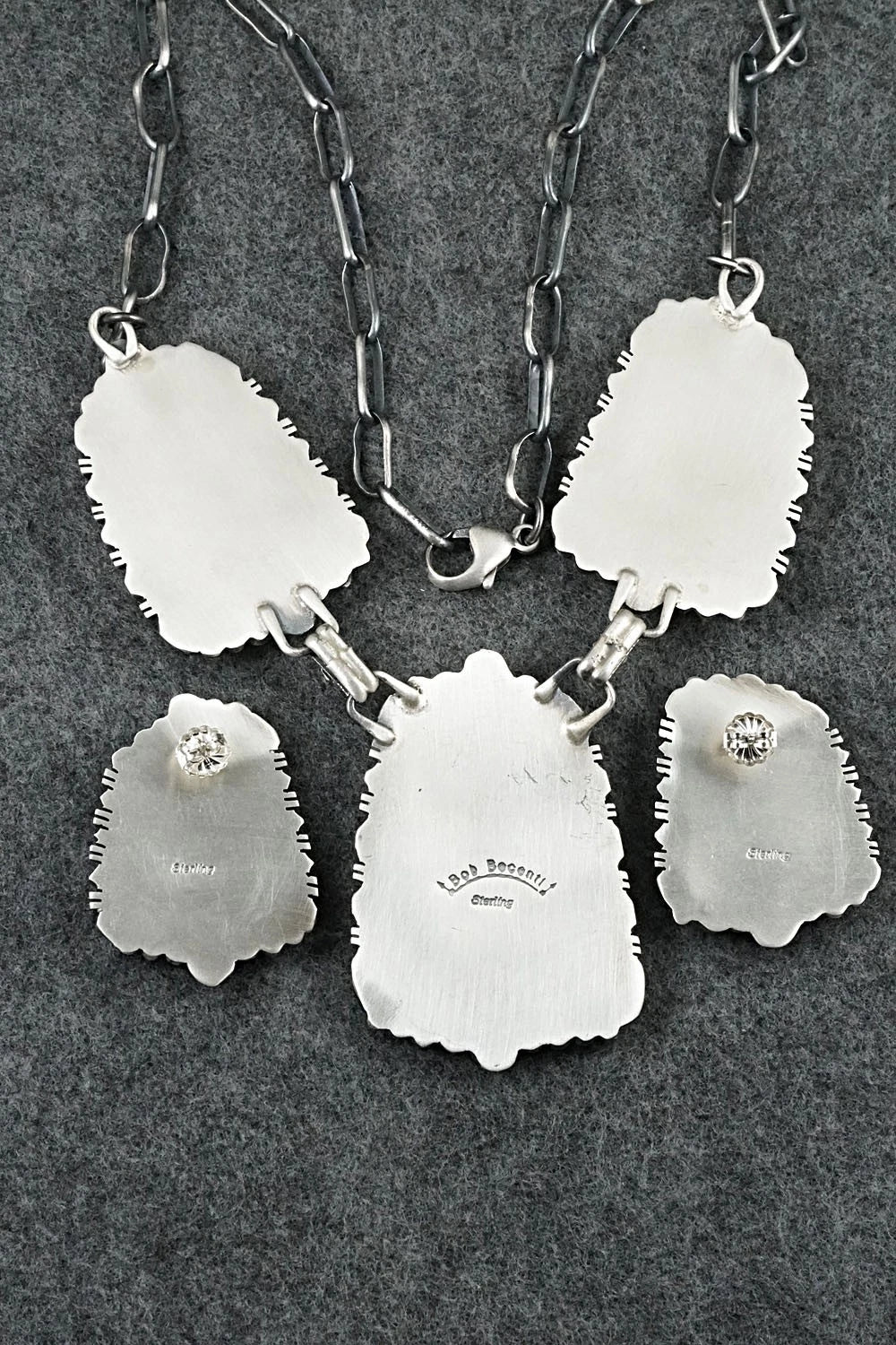 Turquoise & Sterling Silver Necklace and Earrings Set - Bob Becenti