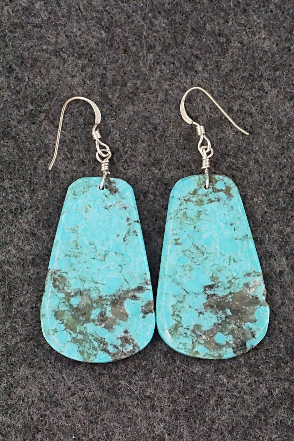 Turquoise & Sterling Silver Earrings - Lupe Lovato