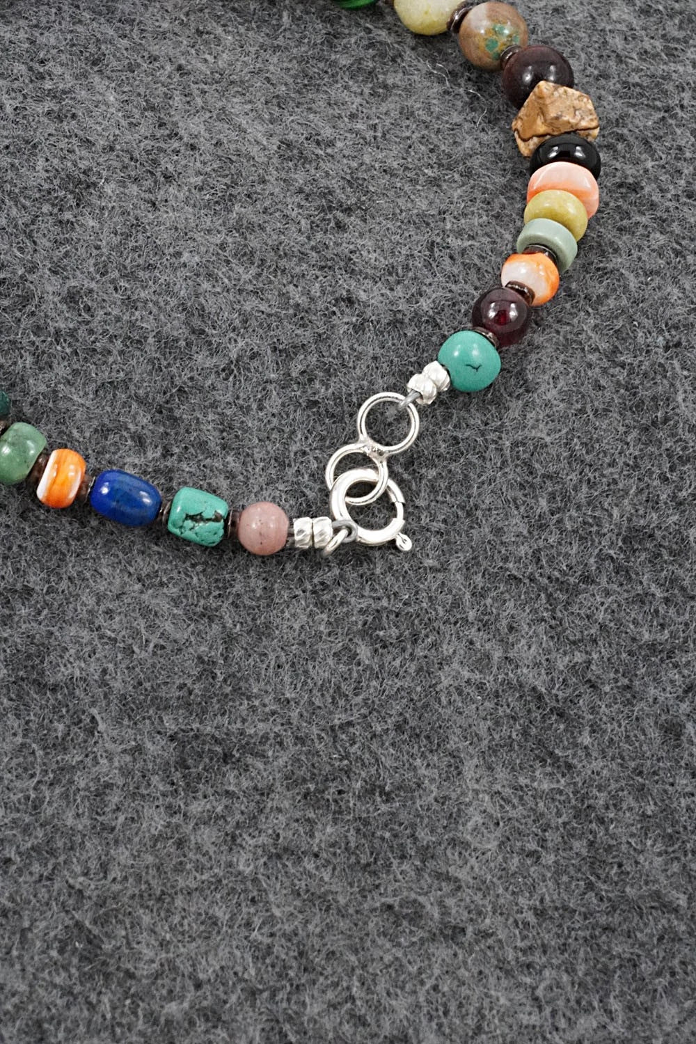 Multi-Stone & Sterling Silver Bracelet - Helen Tsosie