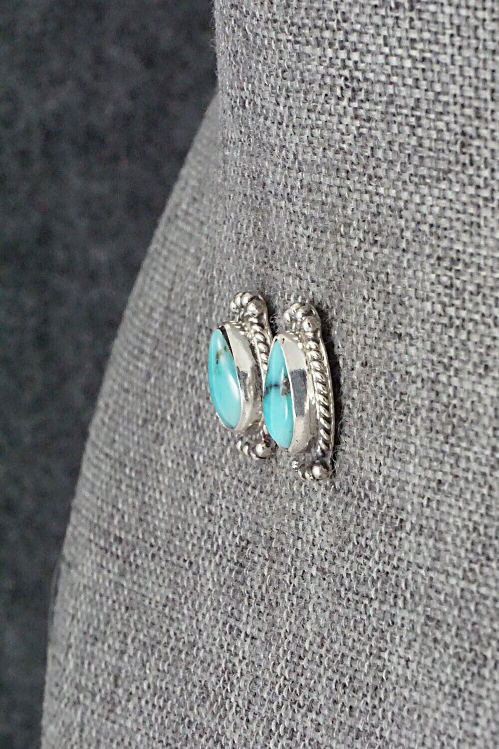 Turquoise & Sterling Silver Earrings - Jan Mariano