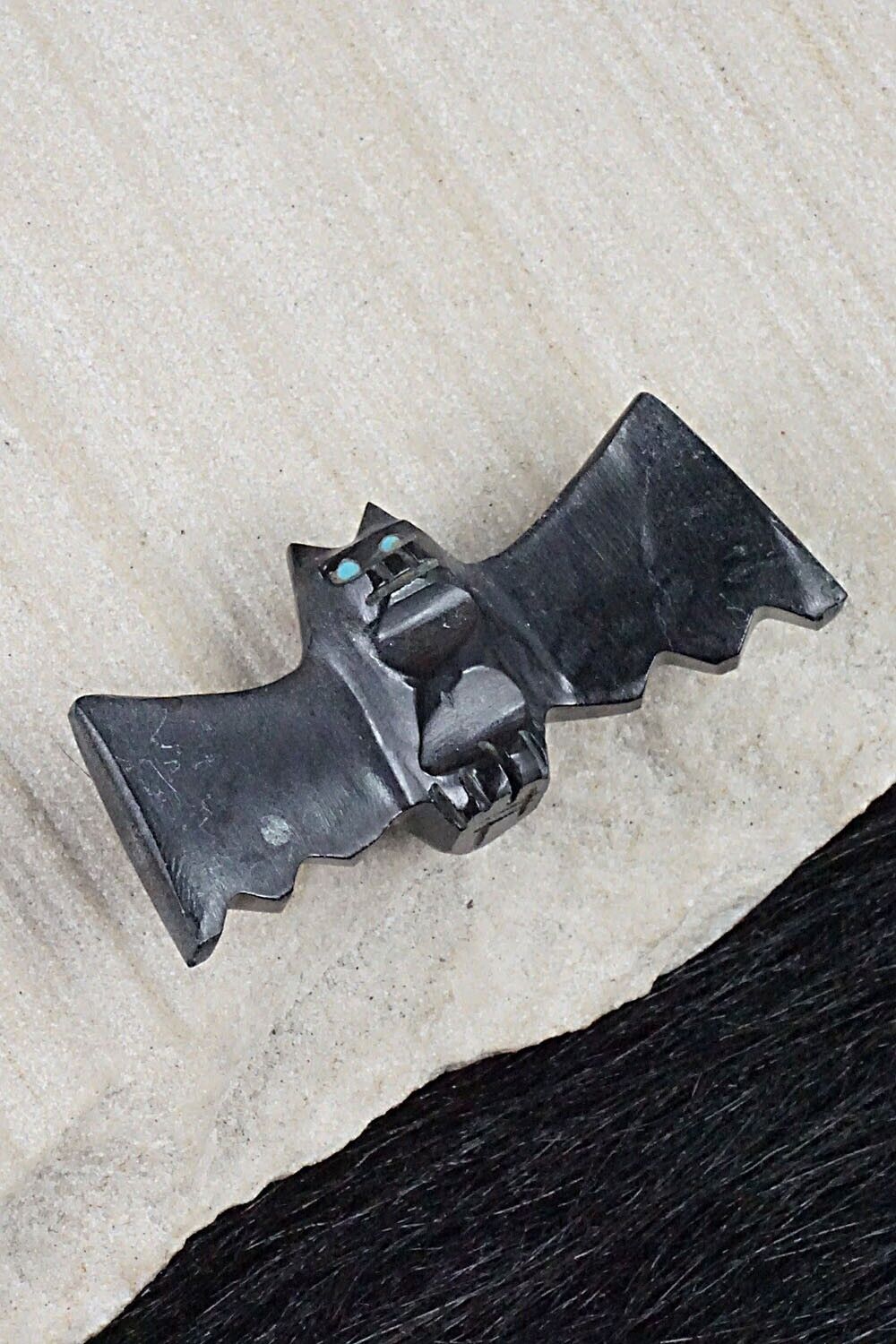 Bat Zuni Fetish Carving - Tim Lementino