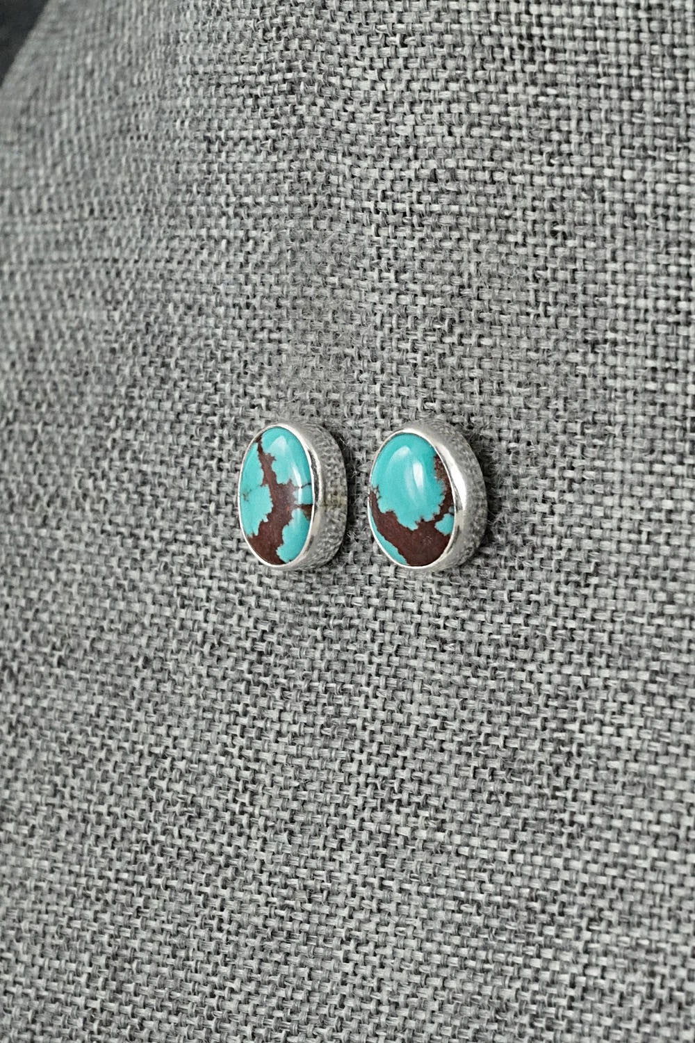 Turquoise & Sterling Silver Earrings - Eugene Gruber