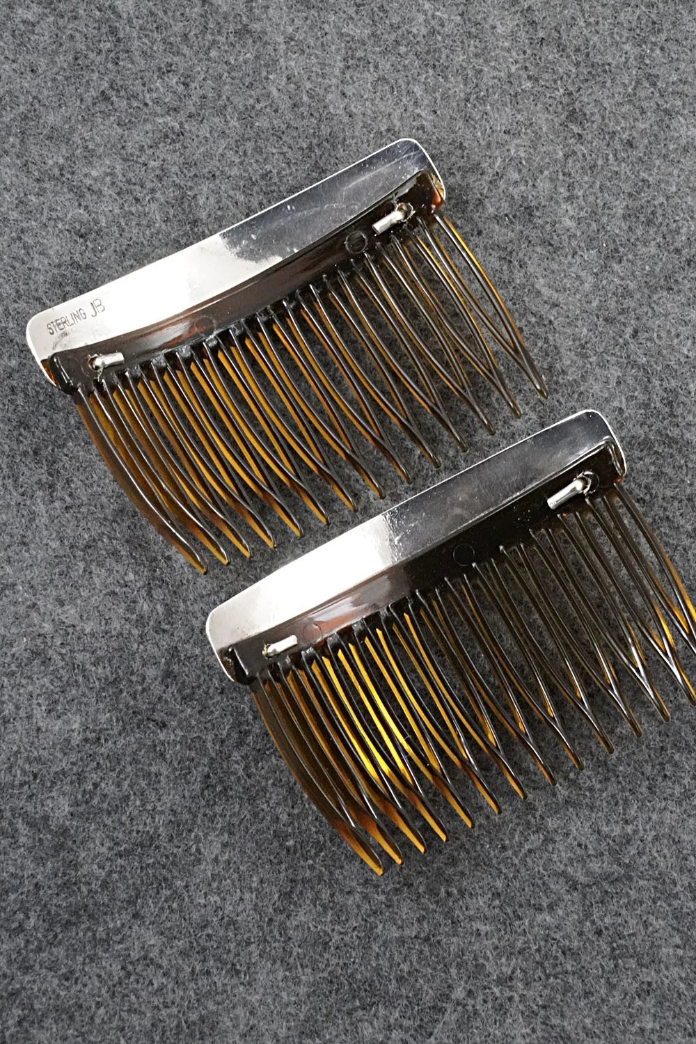 Turquoise & Sterling Silver Hair Combs - Jolene Begay
