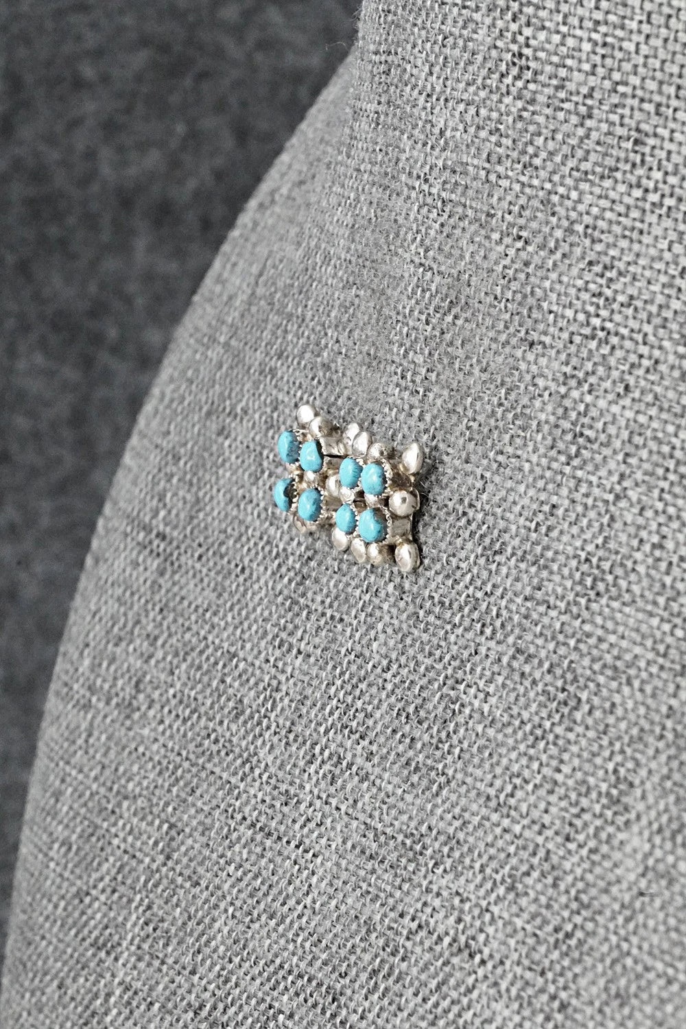 Turquoise & Sterling Silver Earrings - Calvert Lamy