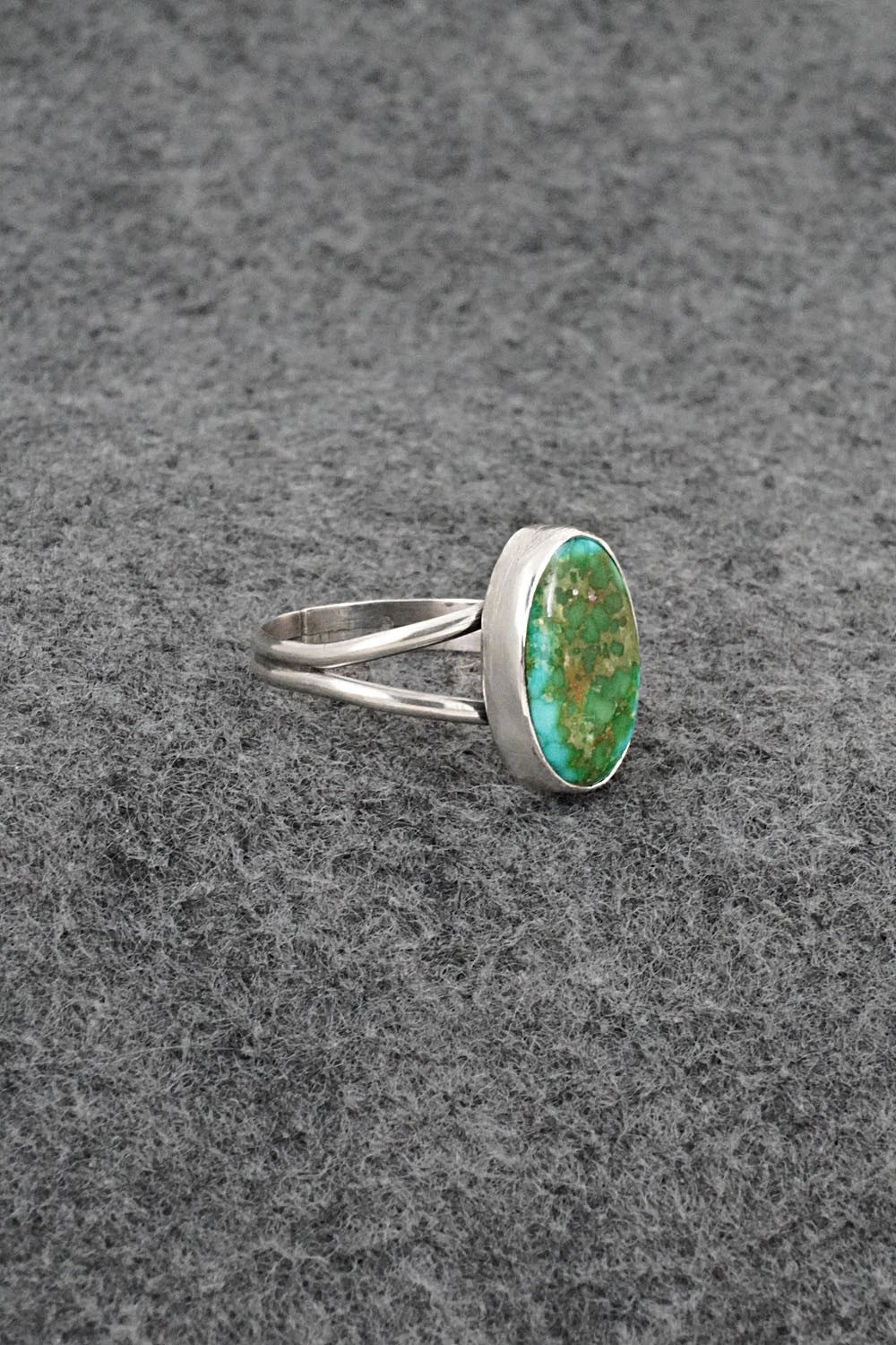Turquoise & Sterling Silver Ring - Rosemary Saunders - Size 9