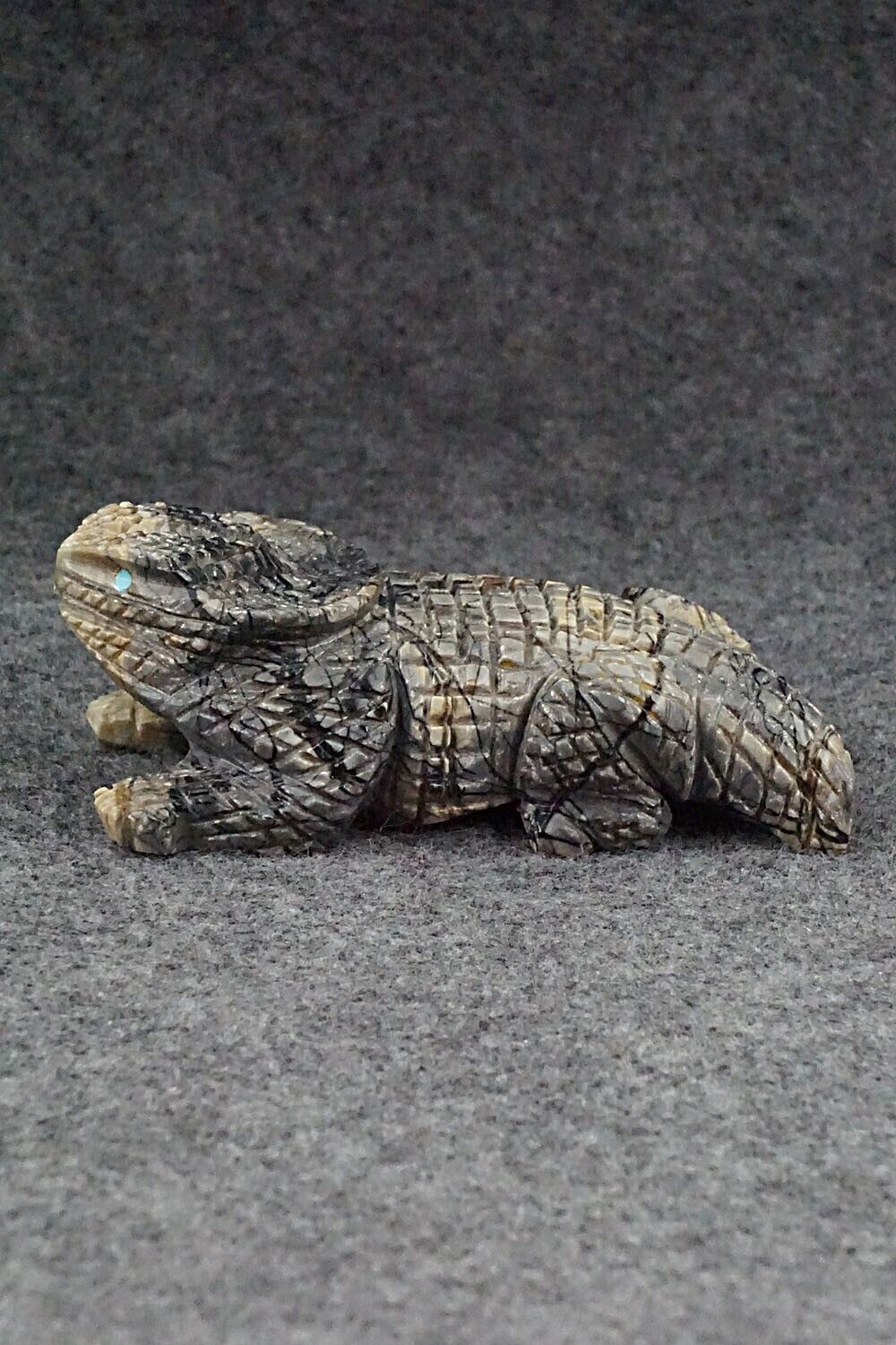 Horned Toad Zuni Fetish Carving - Tony Mackel