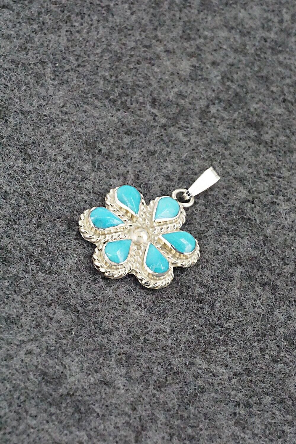 Turquoise & Sterling Silver Pendant - Gina Dosedo