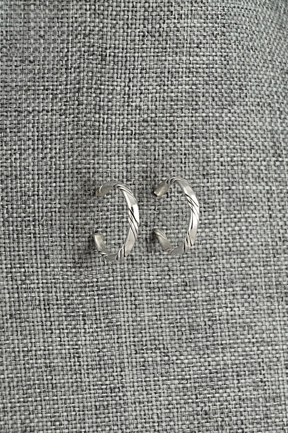 Sterling Silver Hoop Earrings - Elaine Tahe