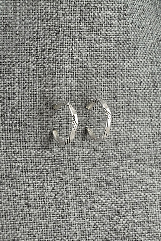 Sterling Silver Hoop Earrings - Elaine Tahe