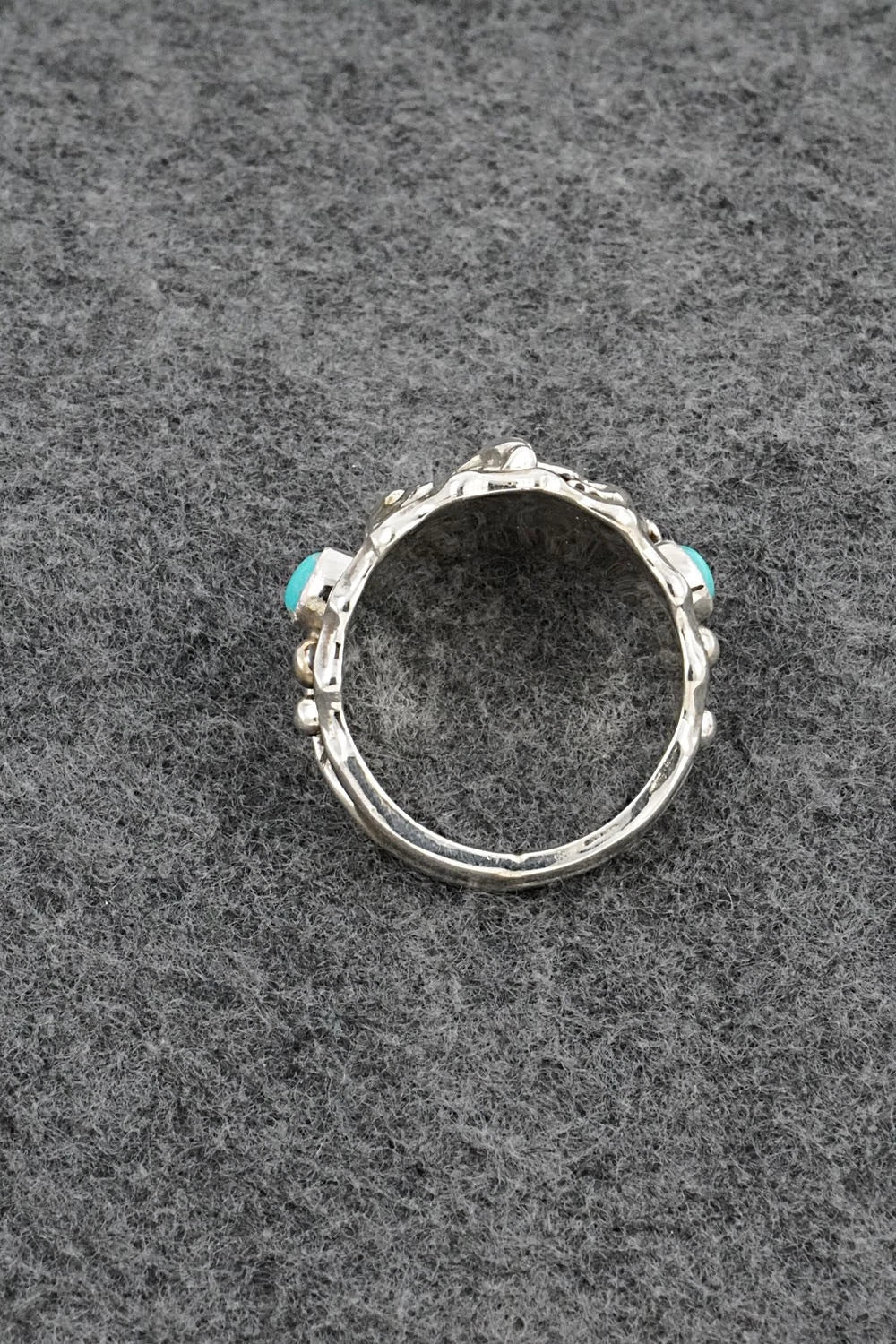 Turquoise & Sterling Silver Ring - Genevieve Francisco - Size 13