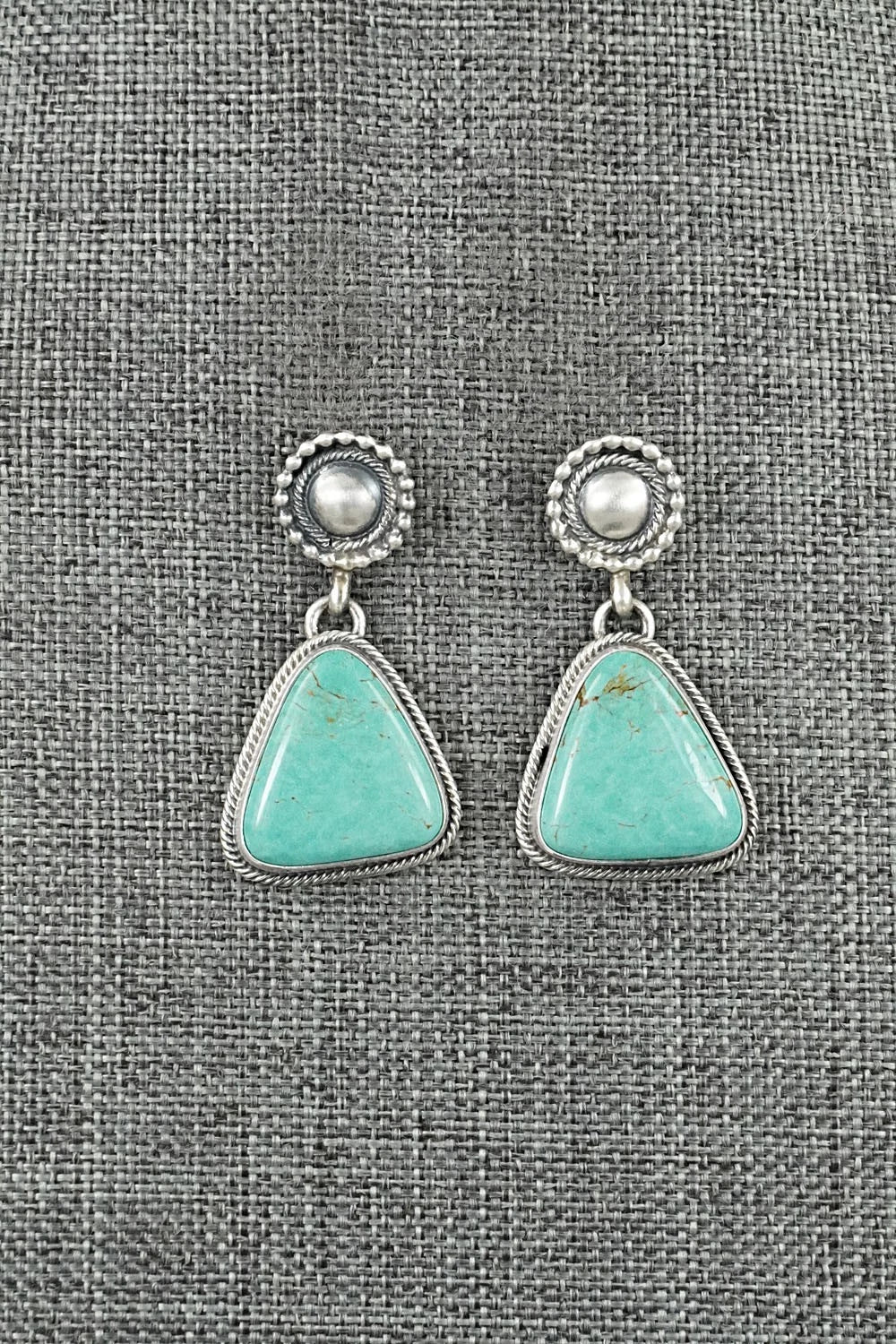 Turquoise & Sterling Silver Earrings - Darrin Livingston