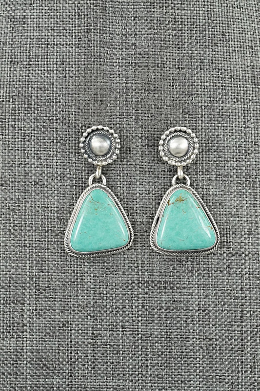 Turquoise & Sterling Silver Earrings - Darrin Livingston