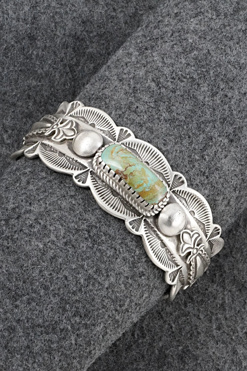 Turquoise & Sterling Silver Bracelet - Roland Dixson
