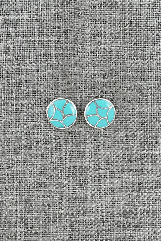 Turquoise & Sterling Silver Earrings - Orena Leekya
