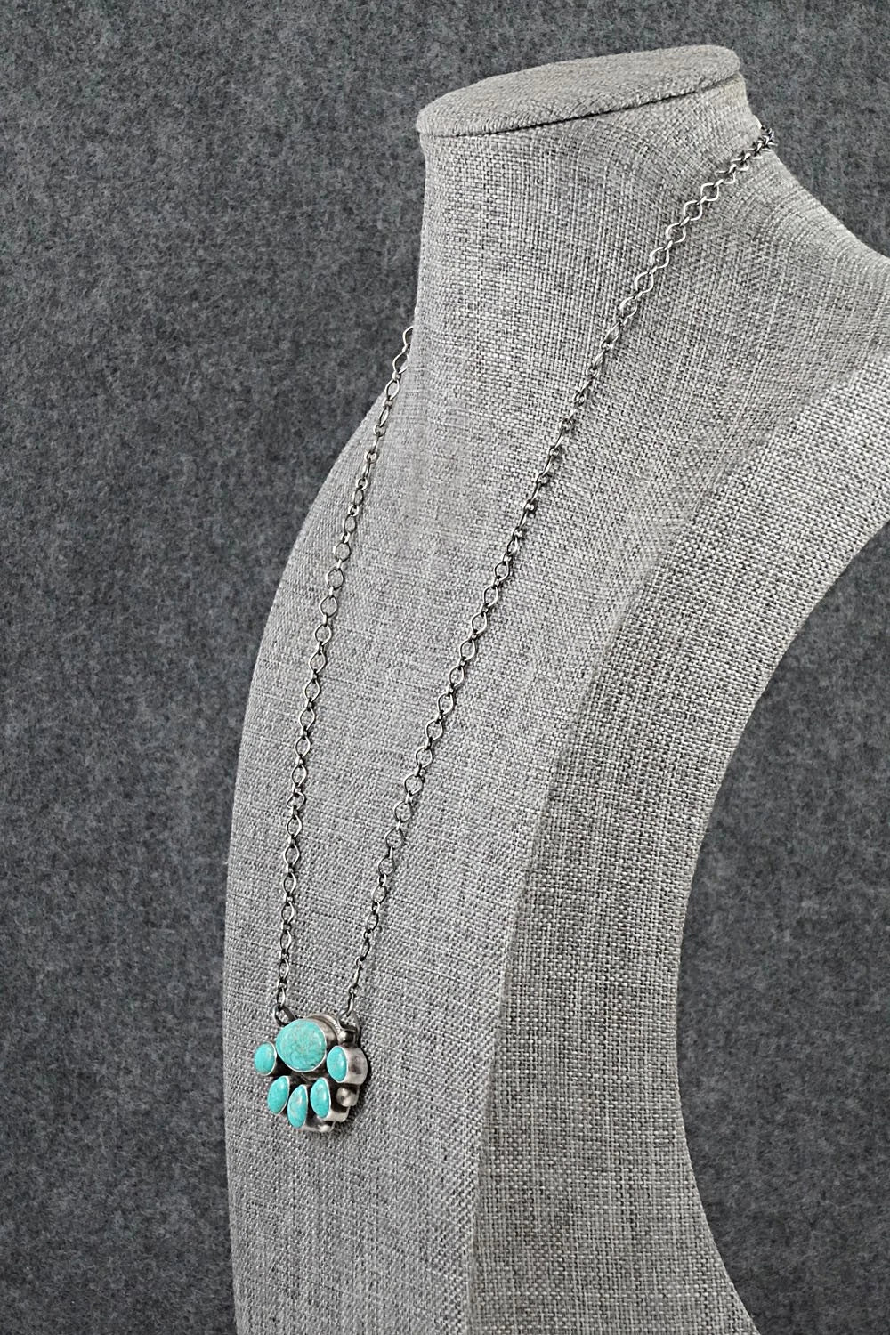 Turquoise & Sterling Silver Necklace - Kathleen Livingston
