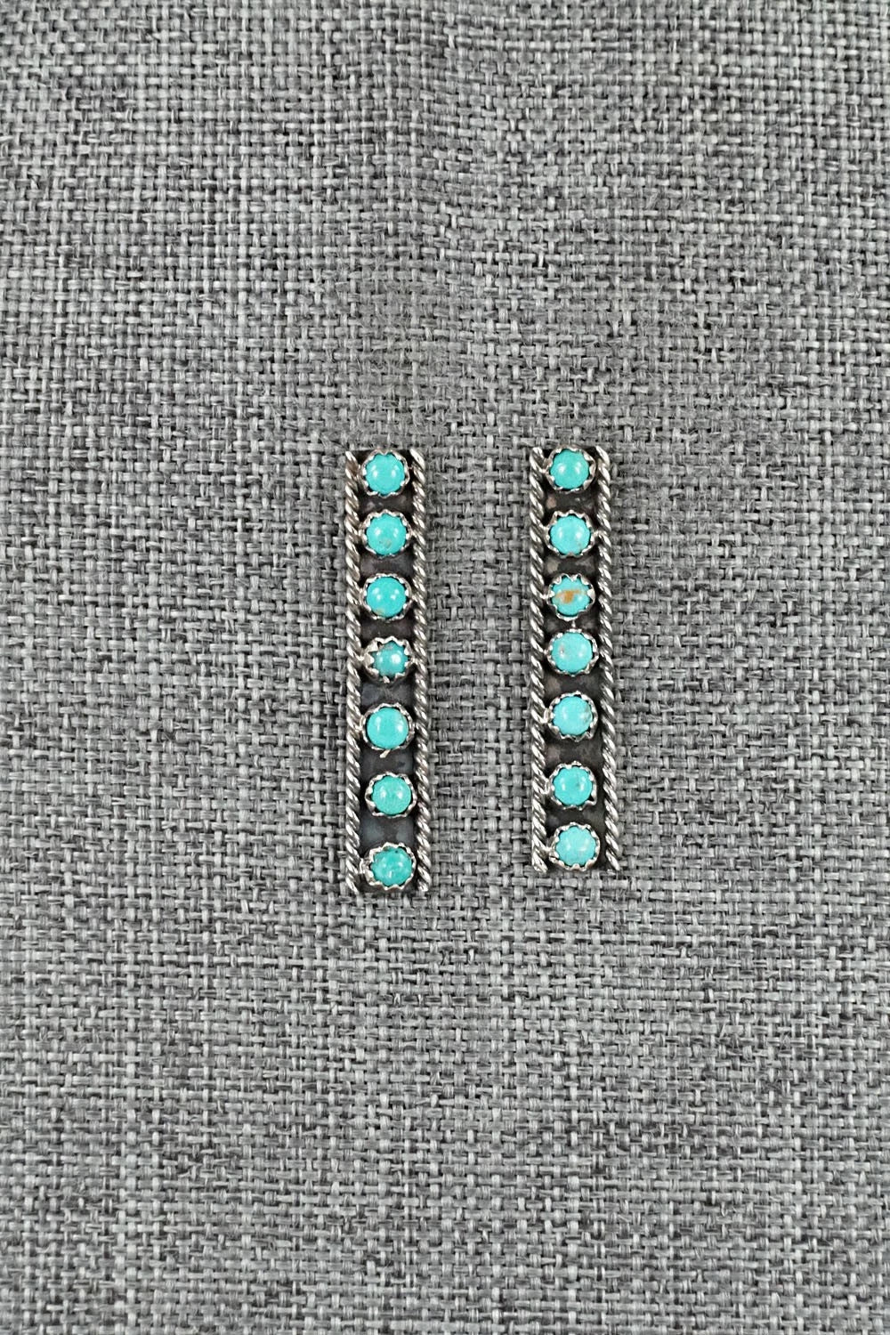 Turquoise & Sterling Silver Earrings - Dominic Duboise
