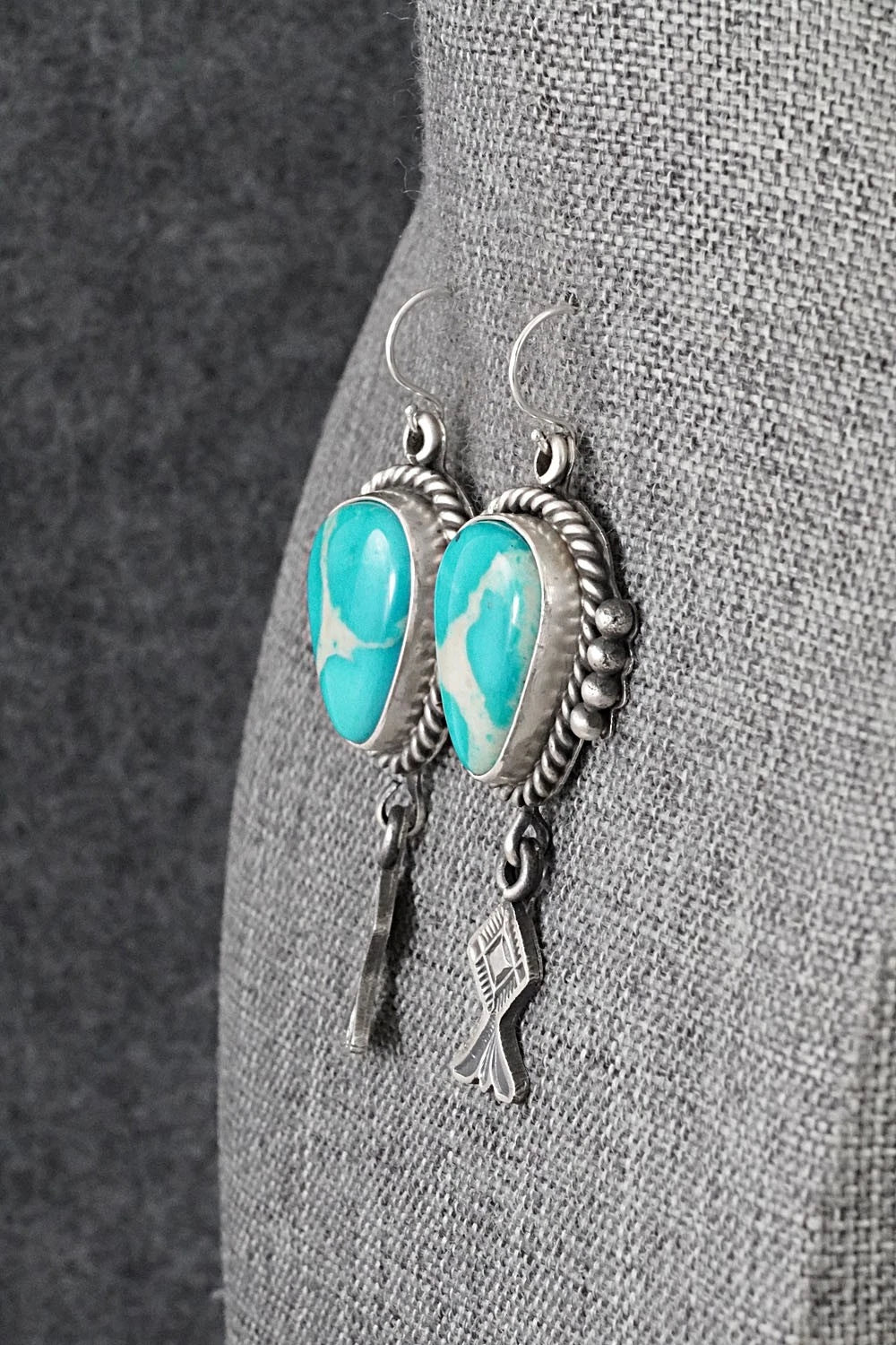 Turquoise & Sterling Silver Earrings - Michael Calladitto