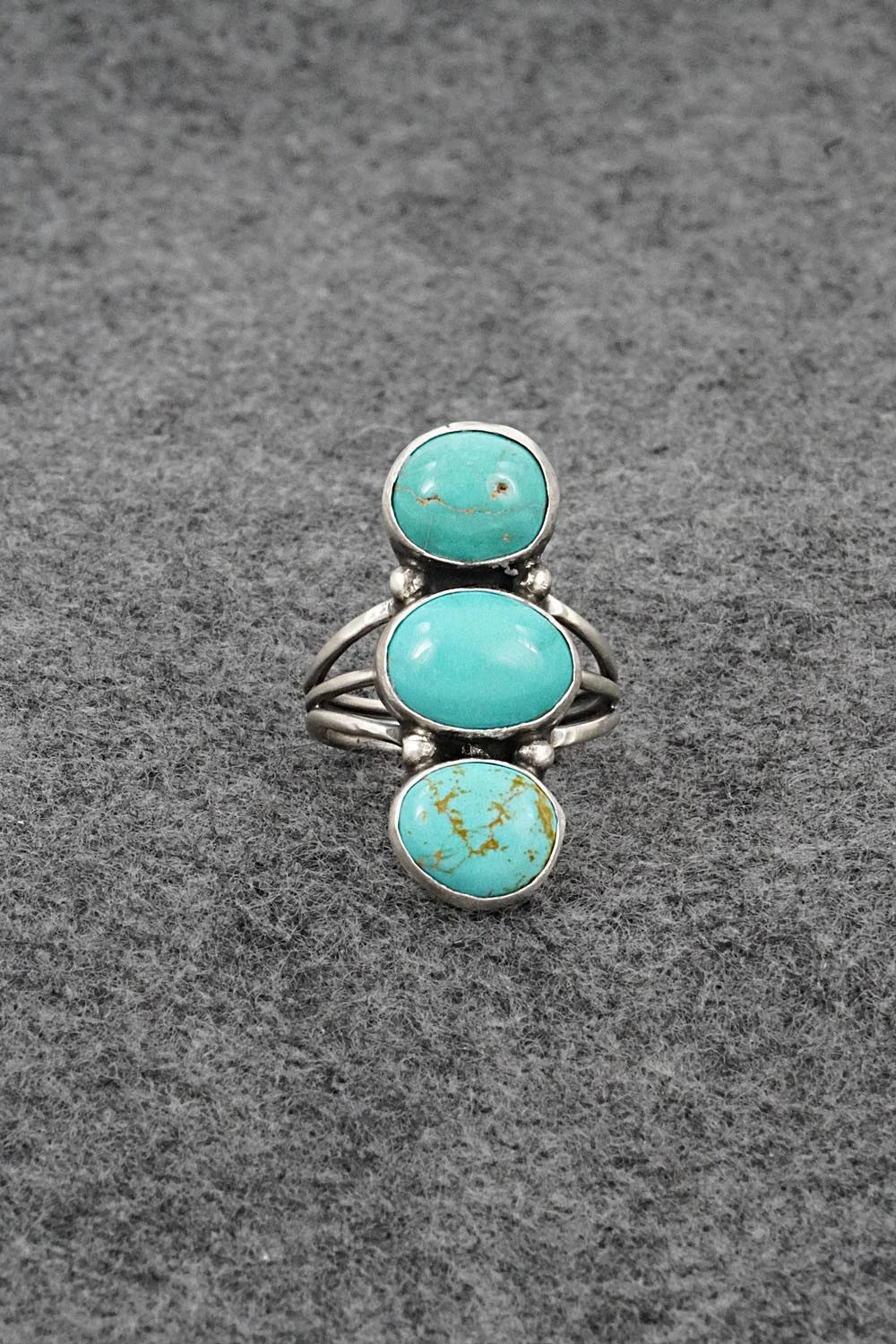 Turquoise & Sterling Silver Ring - Verley Betone - Size 8