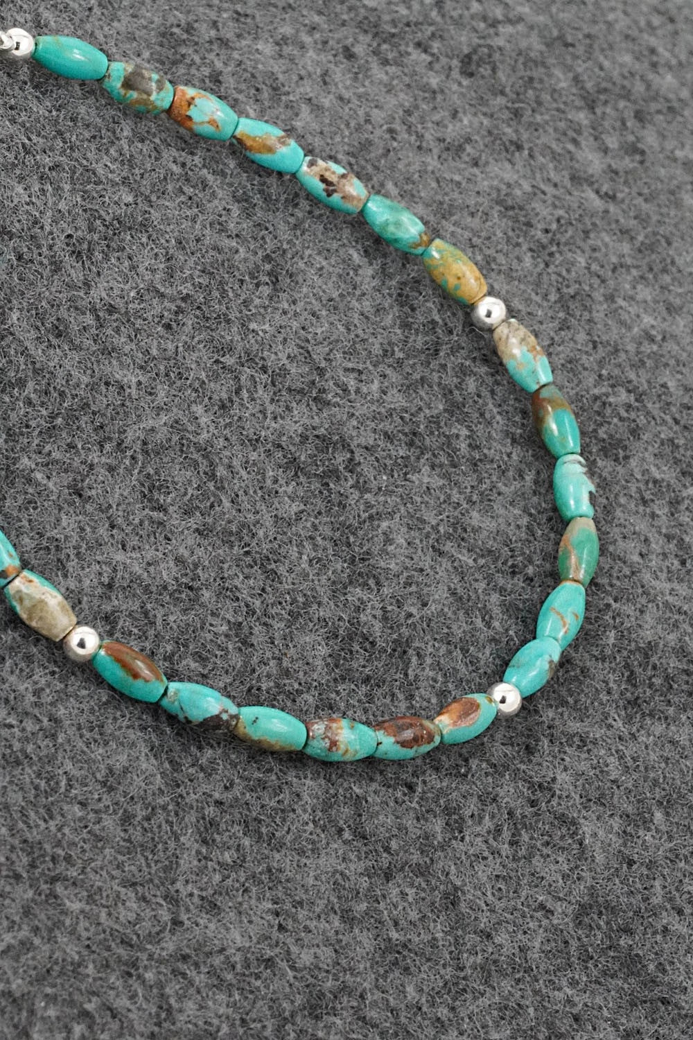 Turquoise & Sterling Silver Bracelet - Doreen Jake