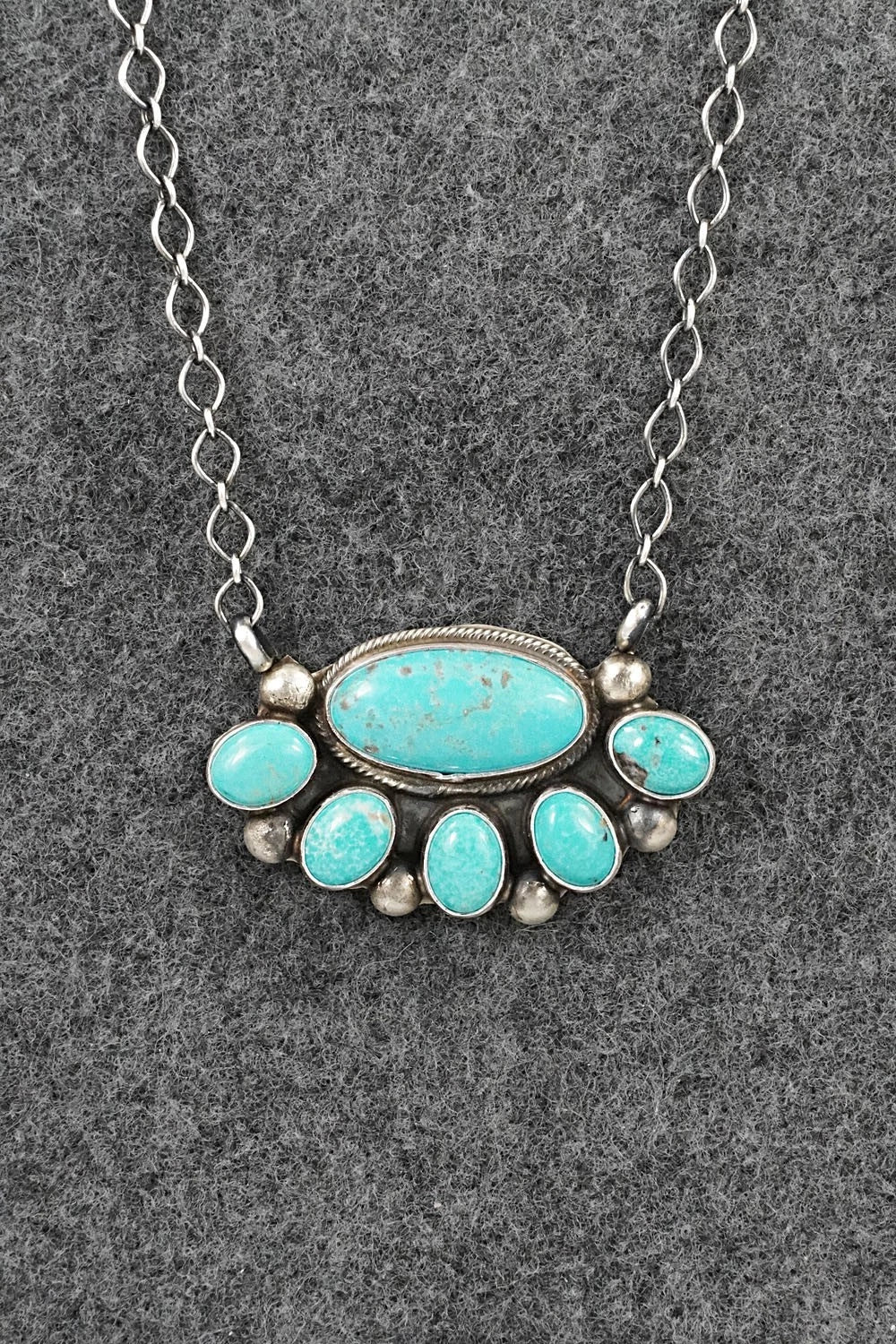 Turquoise & Sterling Silver Necklace - Kathleen Livingston