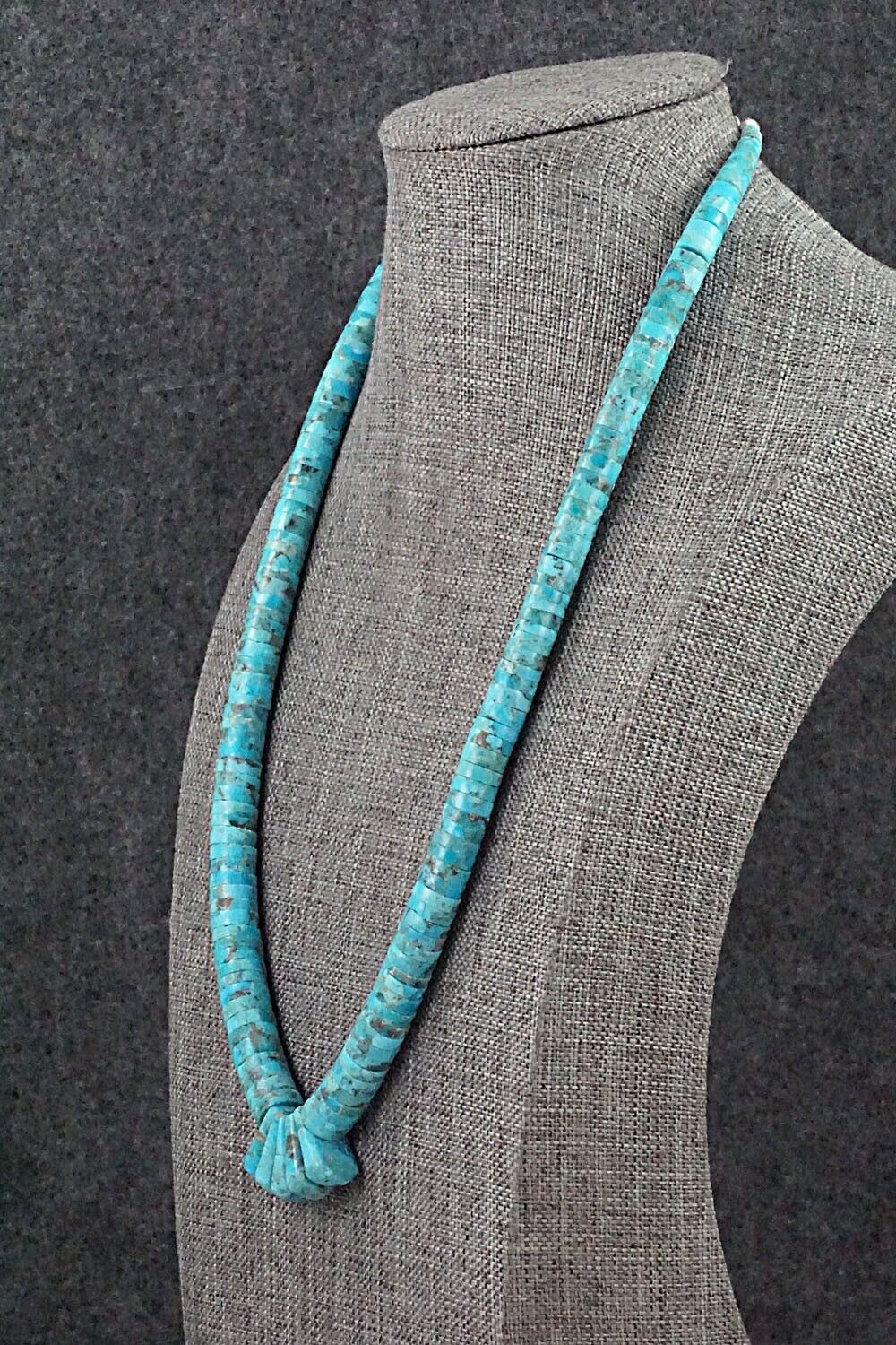Turquoise & Sterling Silver Necklace - Lupe Lovato