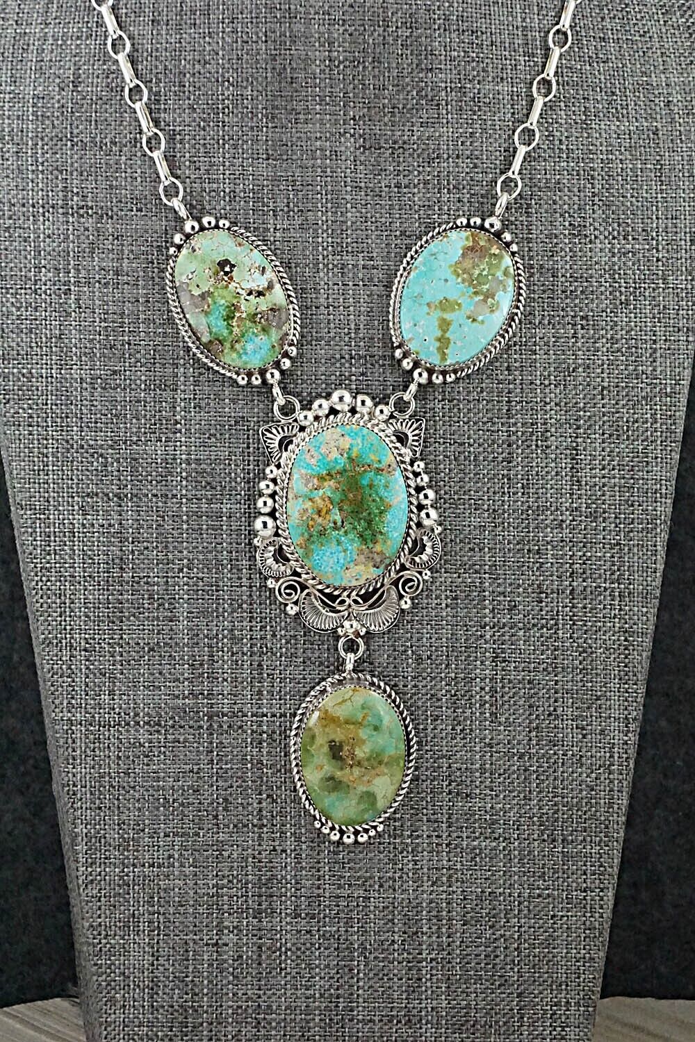 Turquoise and Sterling Silver Necklace - Anthony Brown