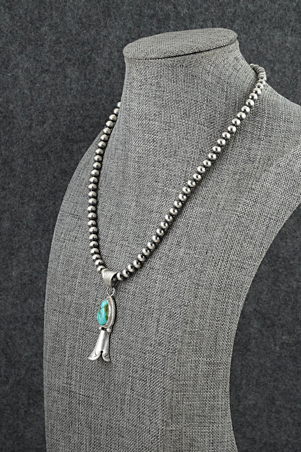 Turquoise & Sterling Silver Necklace - Samuel Yellowhair