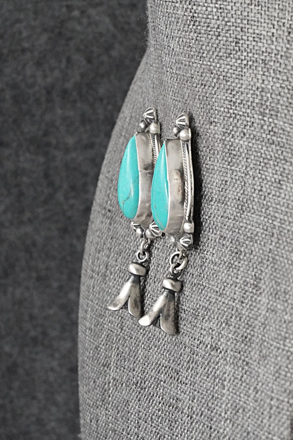 Turquoise & Sterling Silver Earrings - Bobby Johnson
