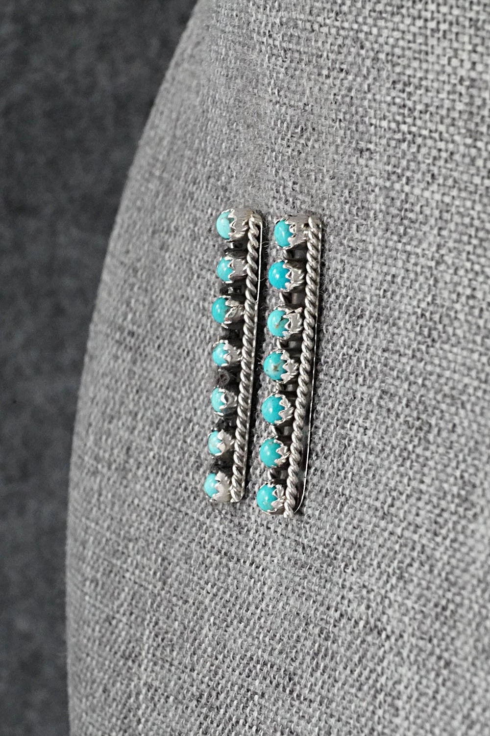 Turquoise & Sterling Silver Earrings - Dominic Duboise