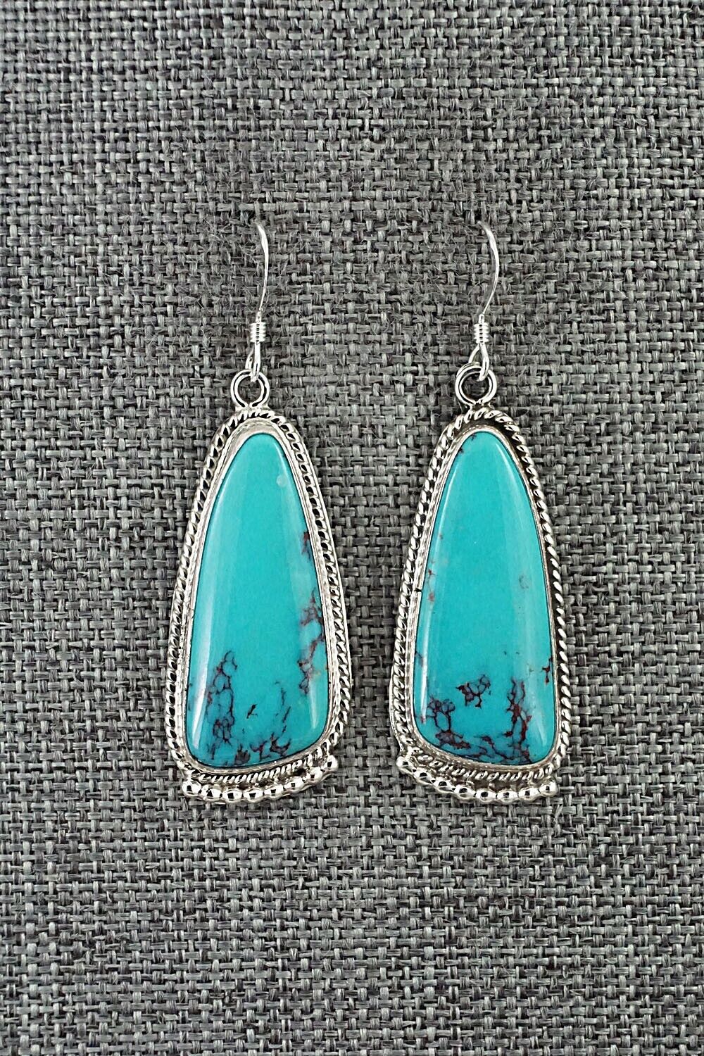 Turquoise & Sterling Silver Earrings - Verley Betone