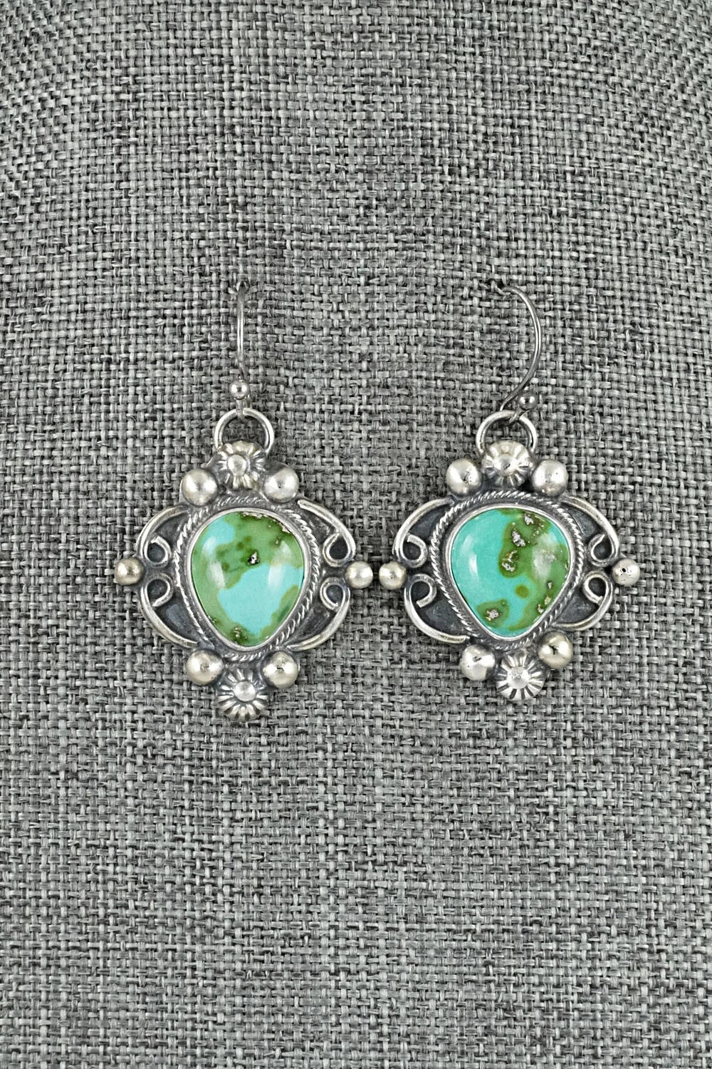 Turquoise & Sterling Silver Necklace and Earrings Set - Kathleen Livingston