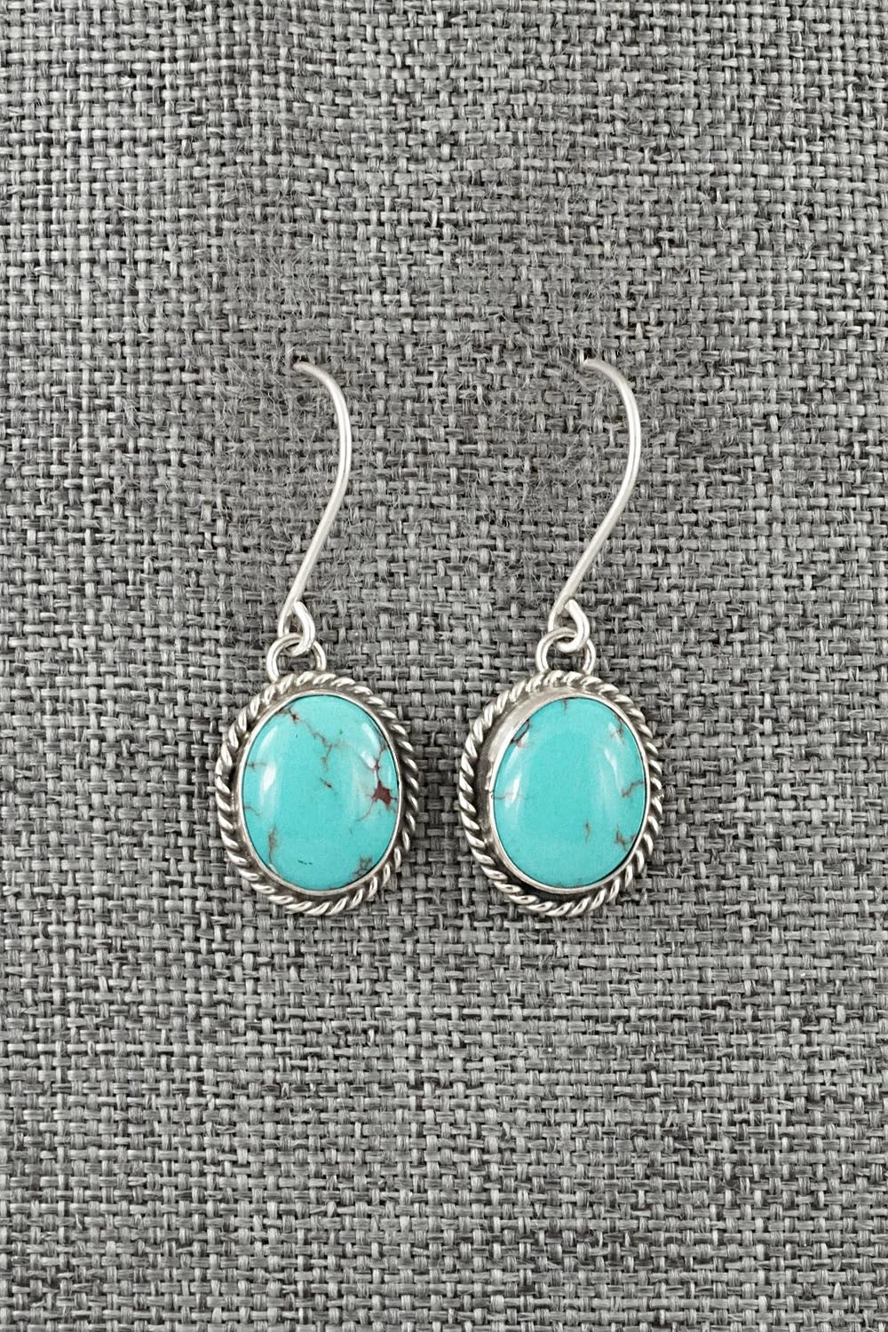 Turquoise & Sterling Silver Earrings - Eugene Gruber