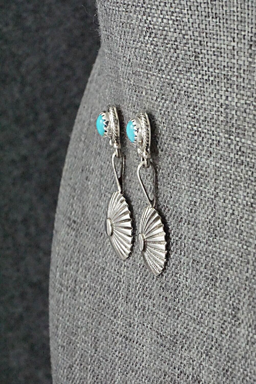 Turquoise & Sterling Silver Earrings - Adelarae Yazzie