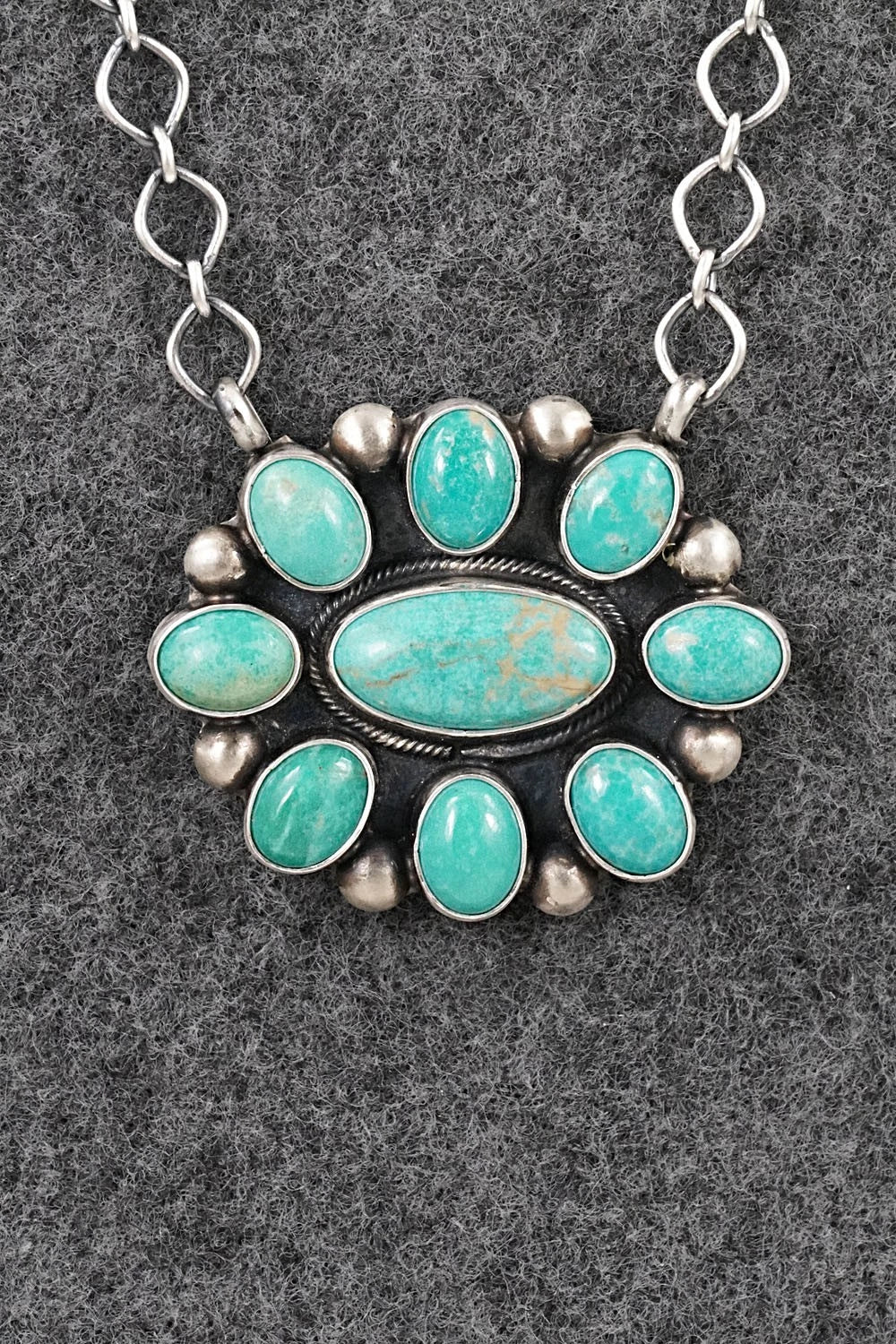 Turquoise & Sterling Silver Necklace - Kathleen Livingston